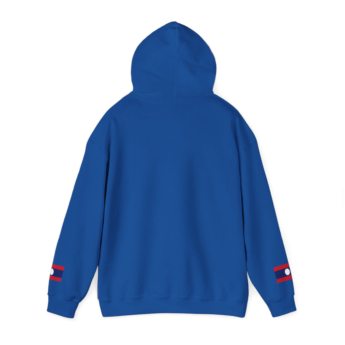 Laos Heartbeat Hoodie — Laos Flag Heart with EKG Design