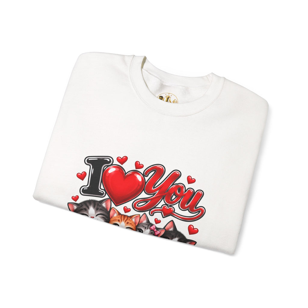 I Love You Kittens Sweatshirt - Cute Cat Crewneck for Cat Lovers, Valentine’s Gift