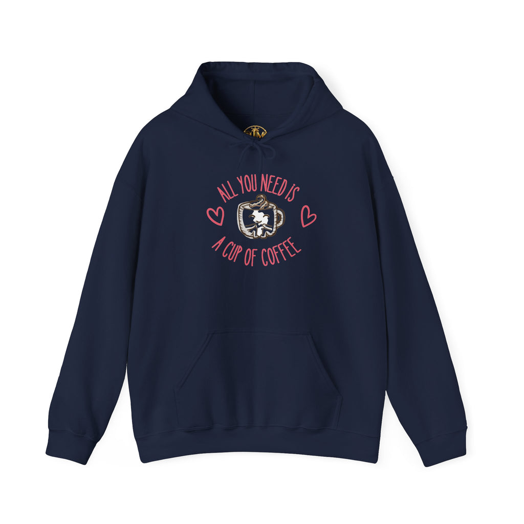 Hoodie — Cute Kawaii Mug "I Love My Coffee" Graphic