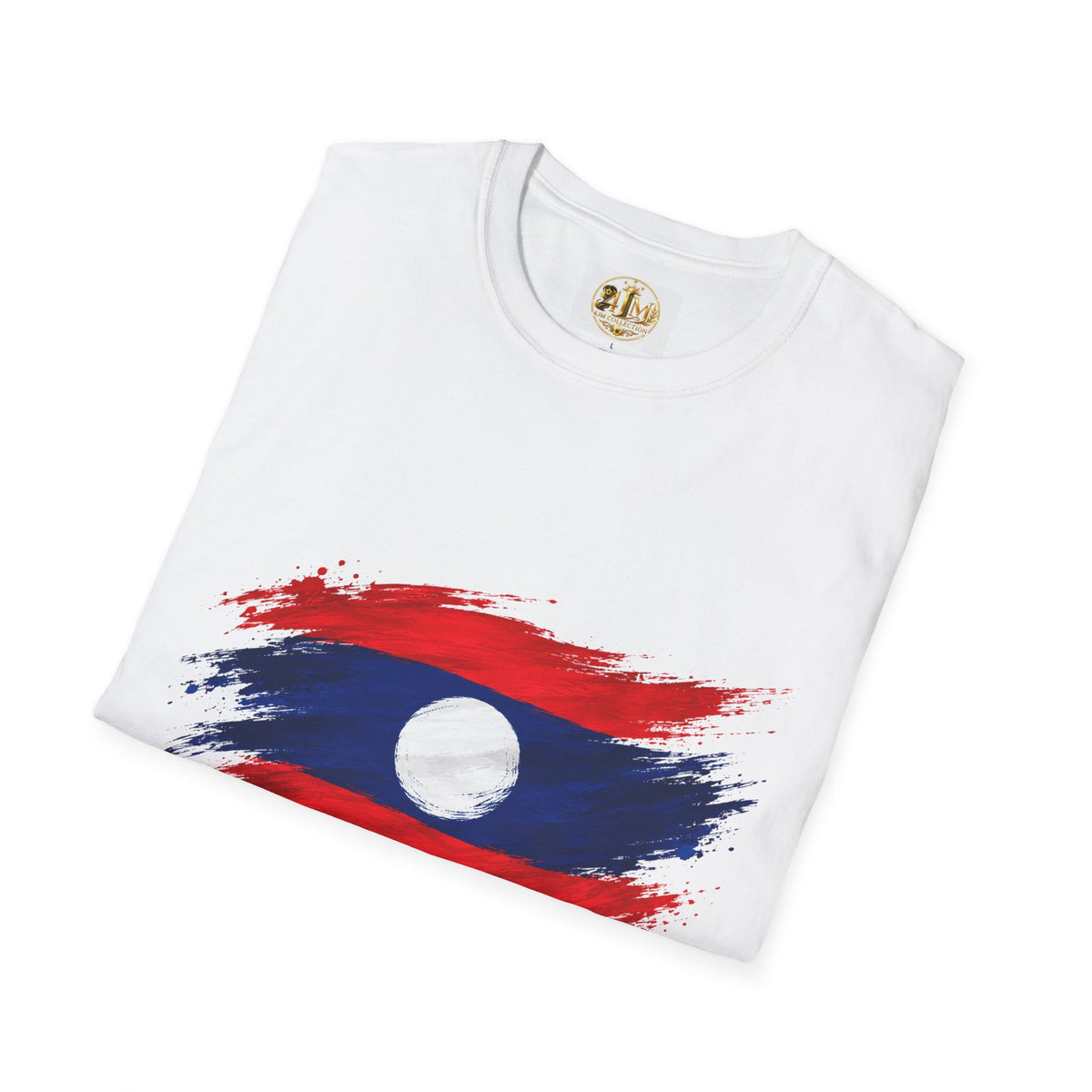 Laos Flag Brushstroke T-Shirt