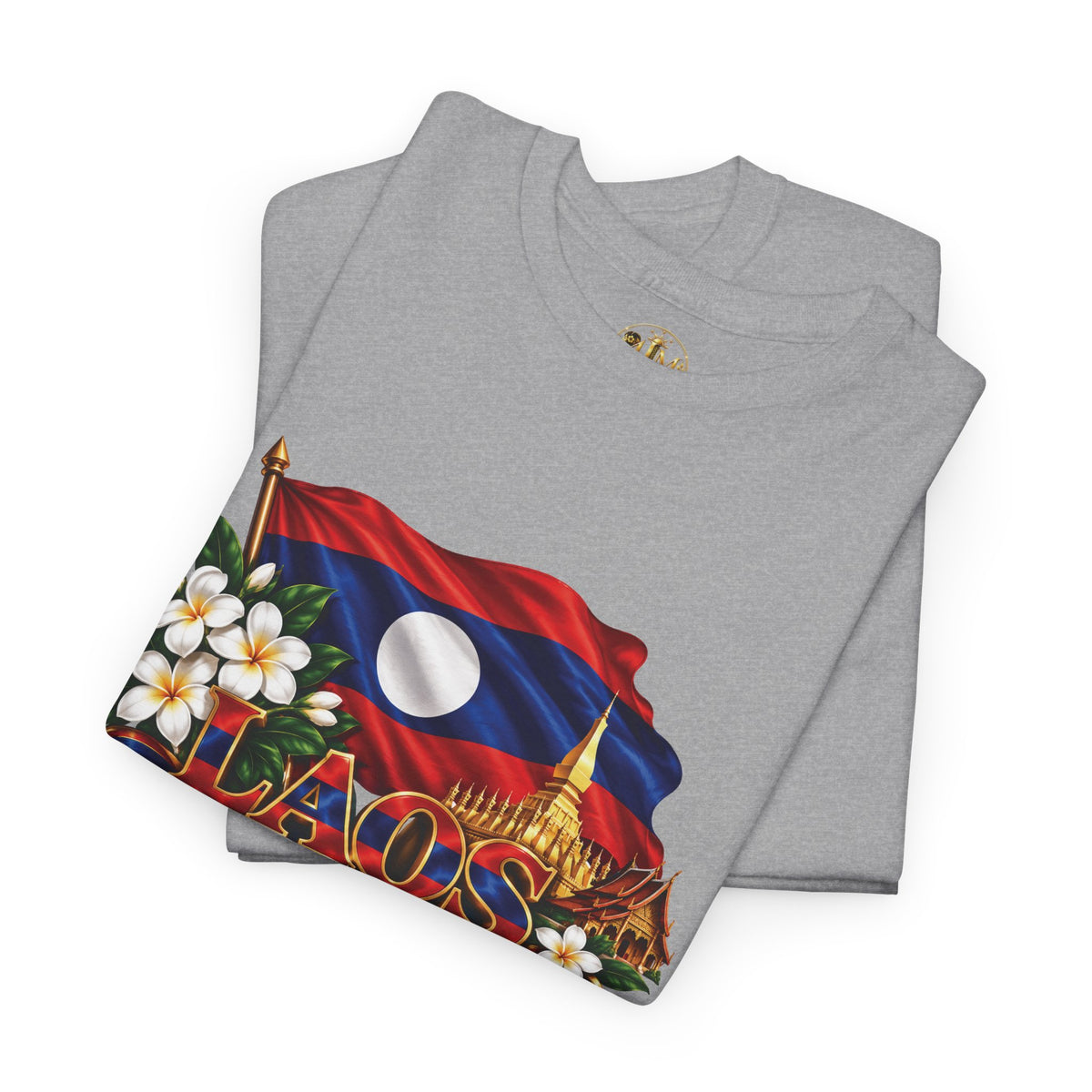 Laos Flag T-Shirt — Laos Floral Patriotic Tee