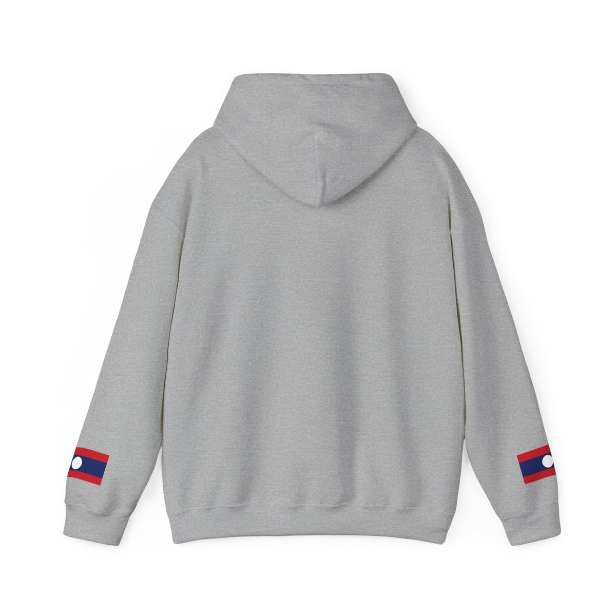 Laos Heartbeat Hoodie — Laos Flag Heart with EKG Design
