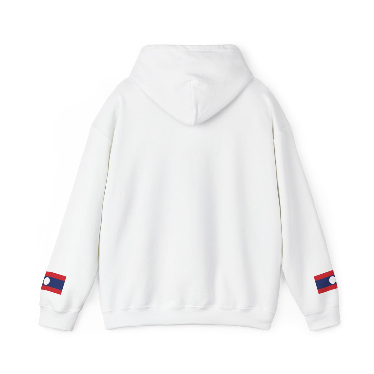 Laos Heartbeat Hoodie — Laos Flag Heart with EKG Design