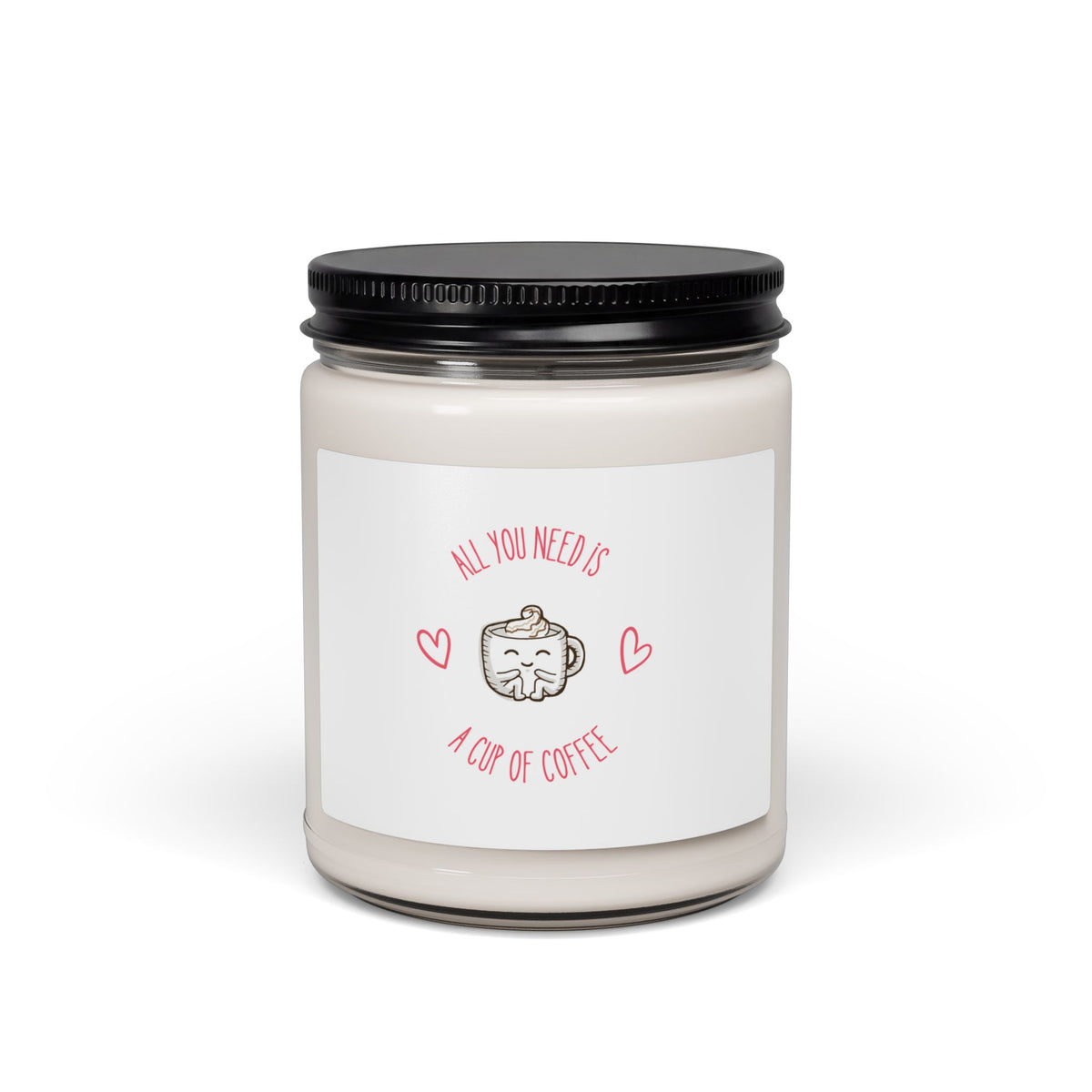 Soy Candle — 'A Cup of Coffee' Scented 9oz Jar (Coffee Lover Gift)