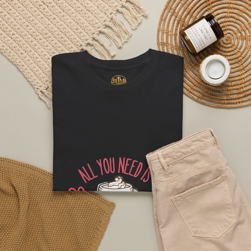 Coffee T-Shirt — "All You Need Is A Cup Of Coffee" Cute Kawaii Mug Tee
