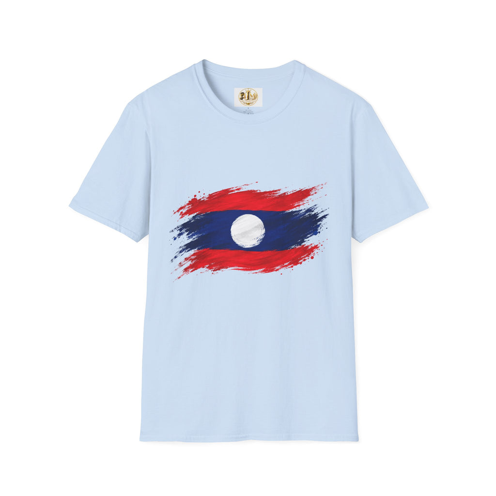 Laos Flag Brushstroke T-Shirt