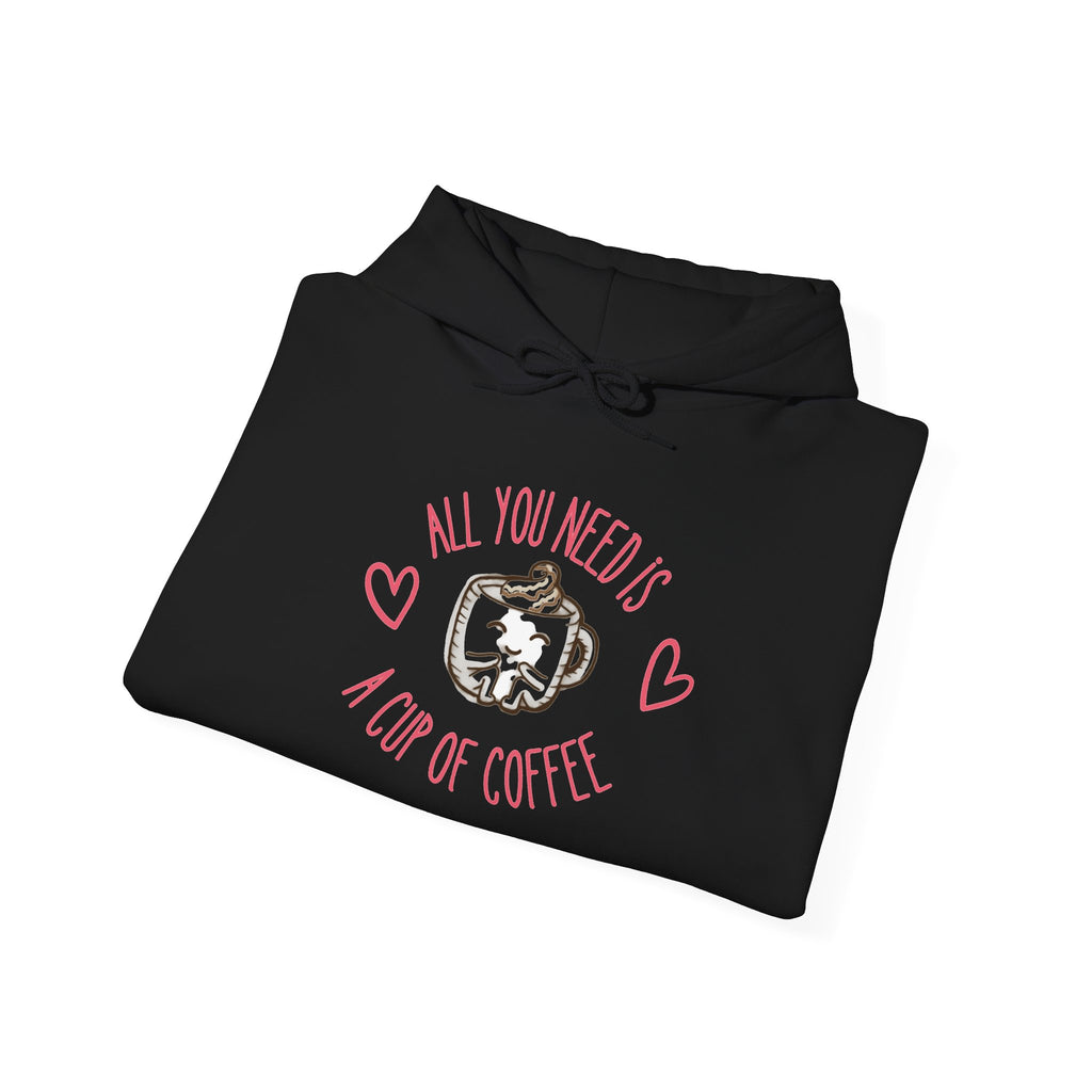 Hoodie — Cute Kawaii Mug "I Love My Coffee" Graphic