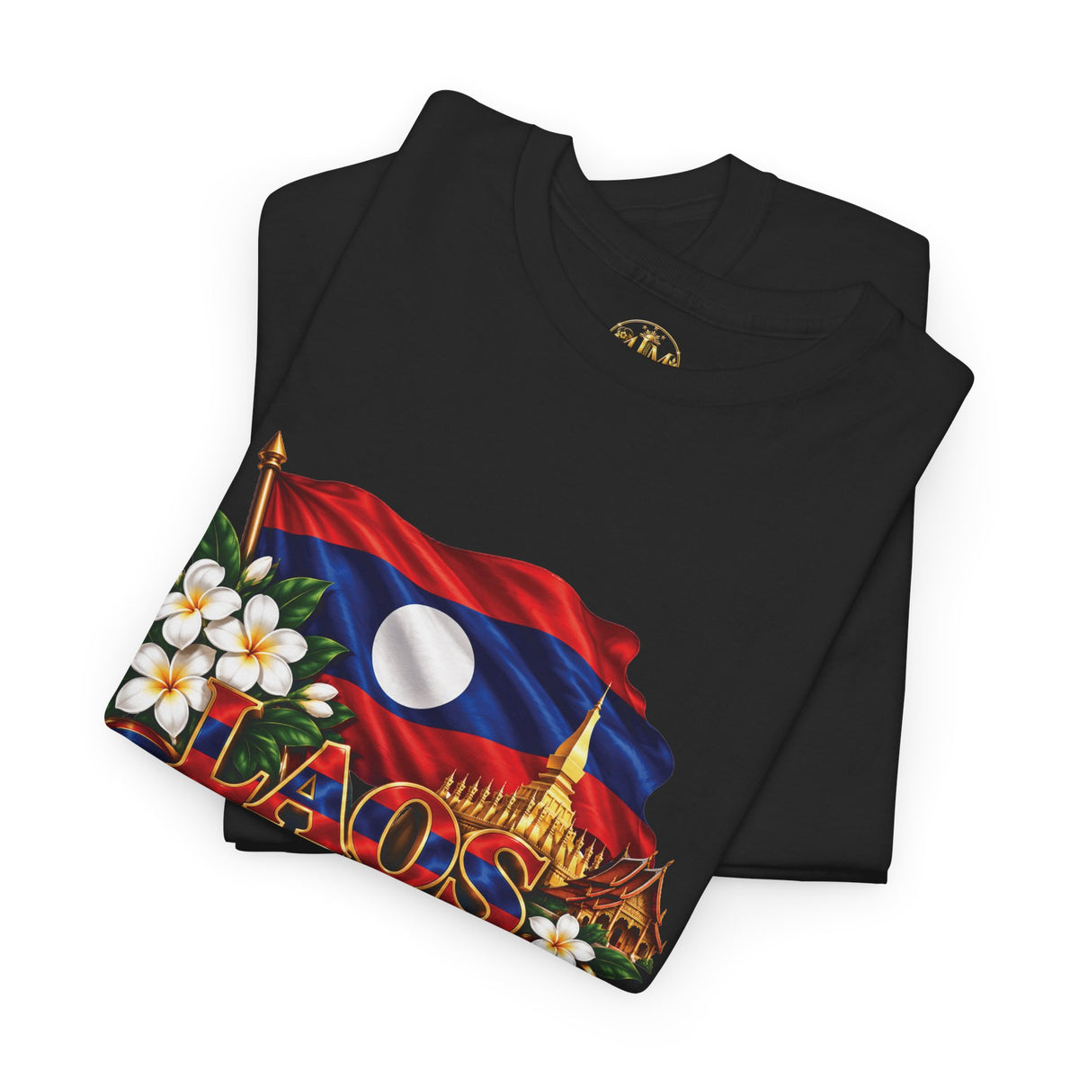 Laos Flag T-Shirt — Laos Floral Patriotic Tee
