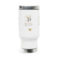 Solei Adyent Logo Stainless Steel Travel Mug with Handle — 14 oz Insulated Coffee Tumbler