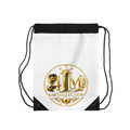 J&M Collection Gold Logo Drawstring Bag
