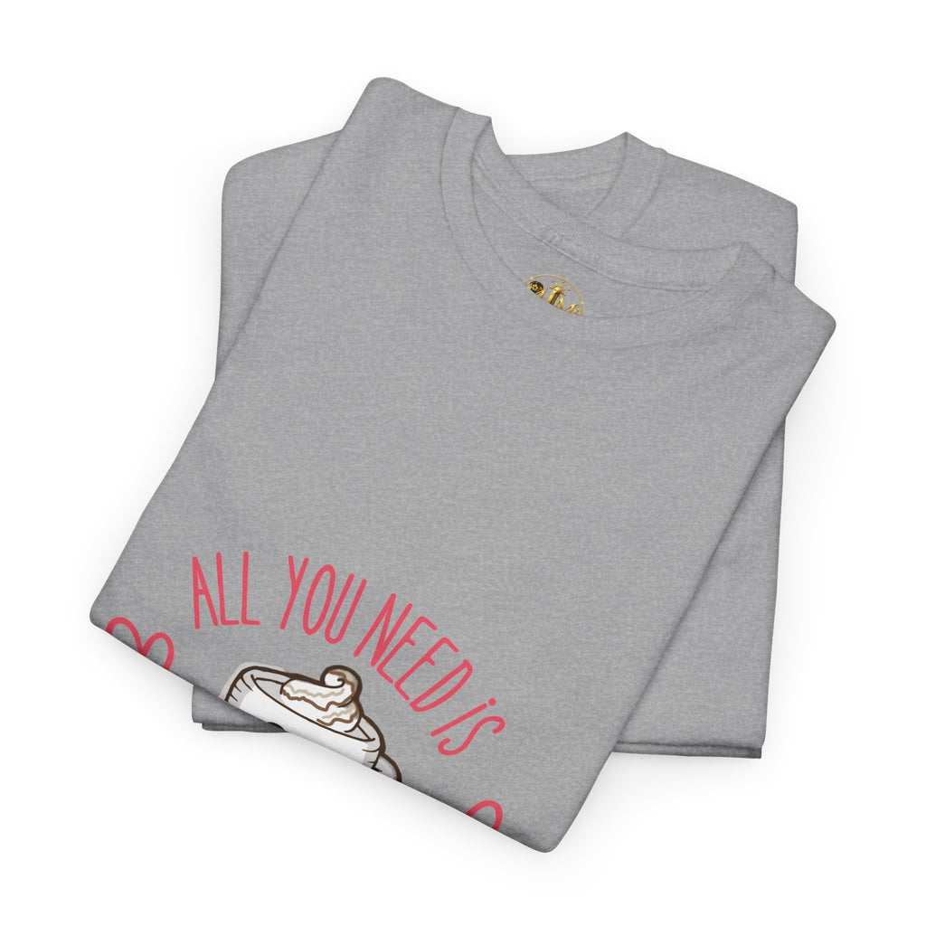 Coffee T-Shirt — "All You Need Is A Cup Of Coffee" Cute Kawaii Mug Tee