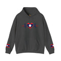Laos Heartbeat Hoodie — Laos Flag Heart with EKG Design