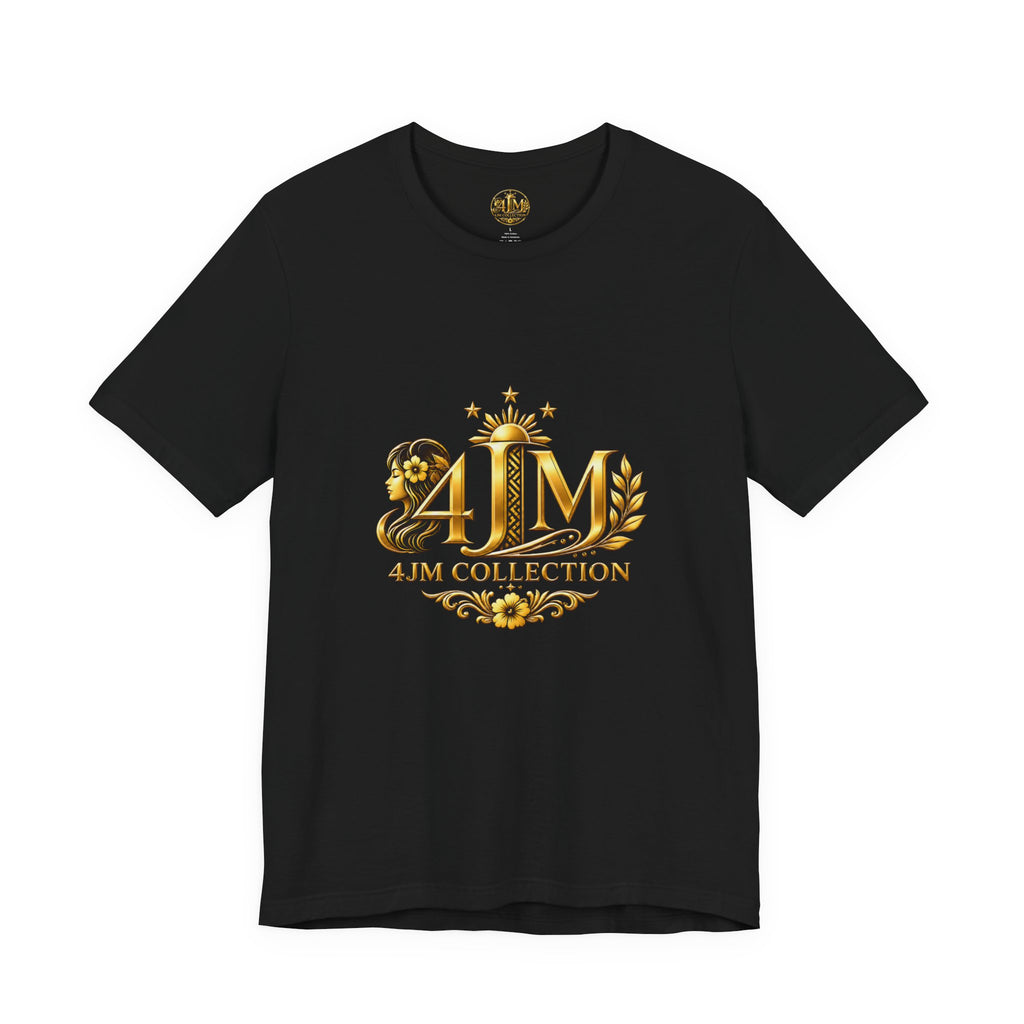 Gold Floral Monogram Tee — J4M Collection Logo T-Shirt