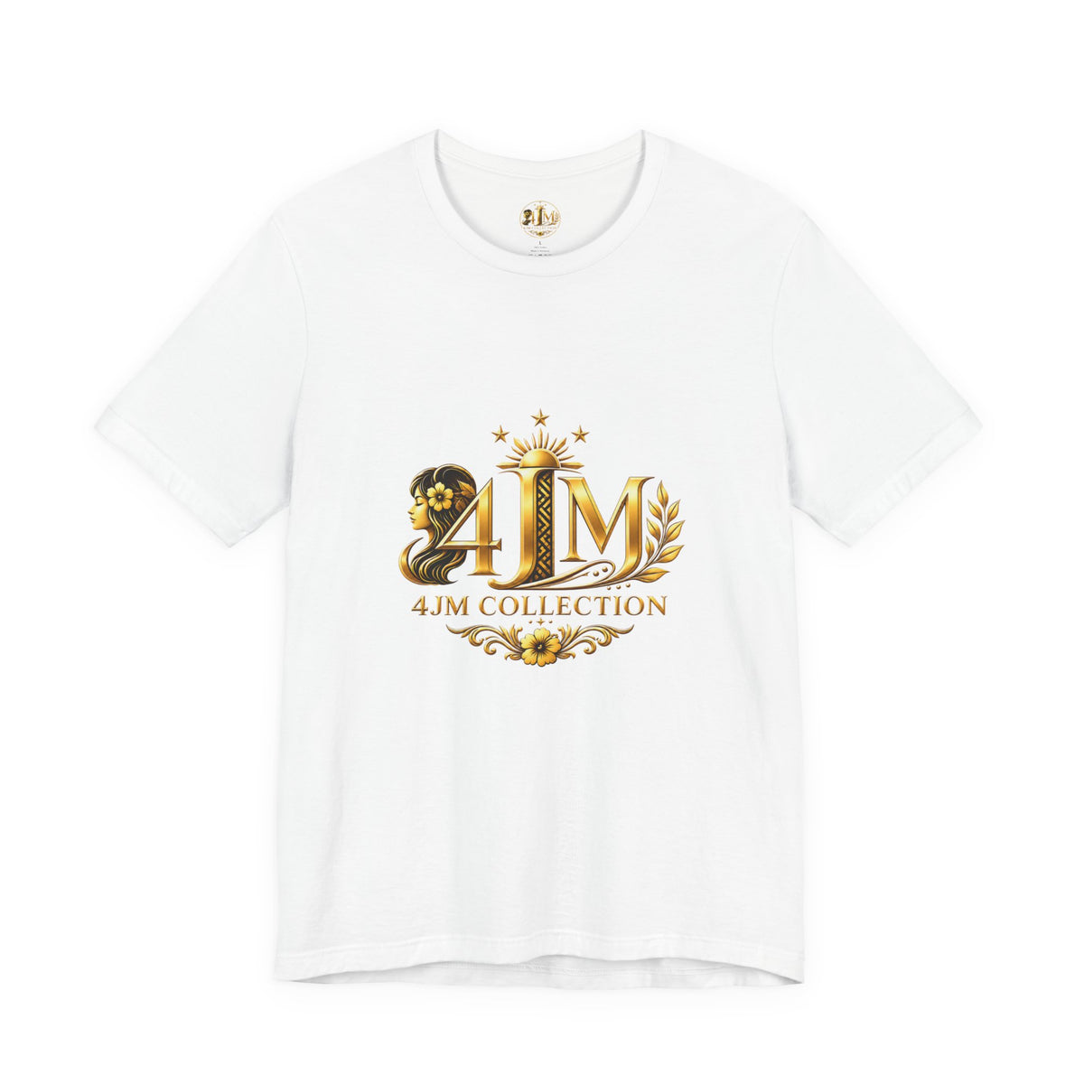 Gold Floral Monogram Tee — J4M Collection Logo T-Shirt