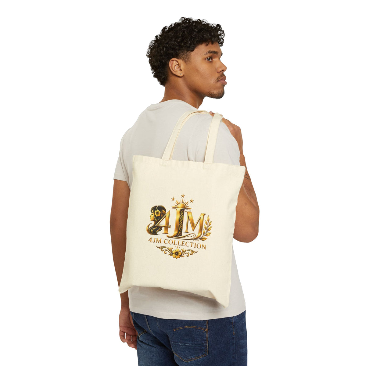 Canvas Tote Bag — 3M Collection Gold Logo Eco Shopper