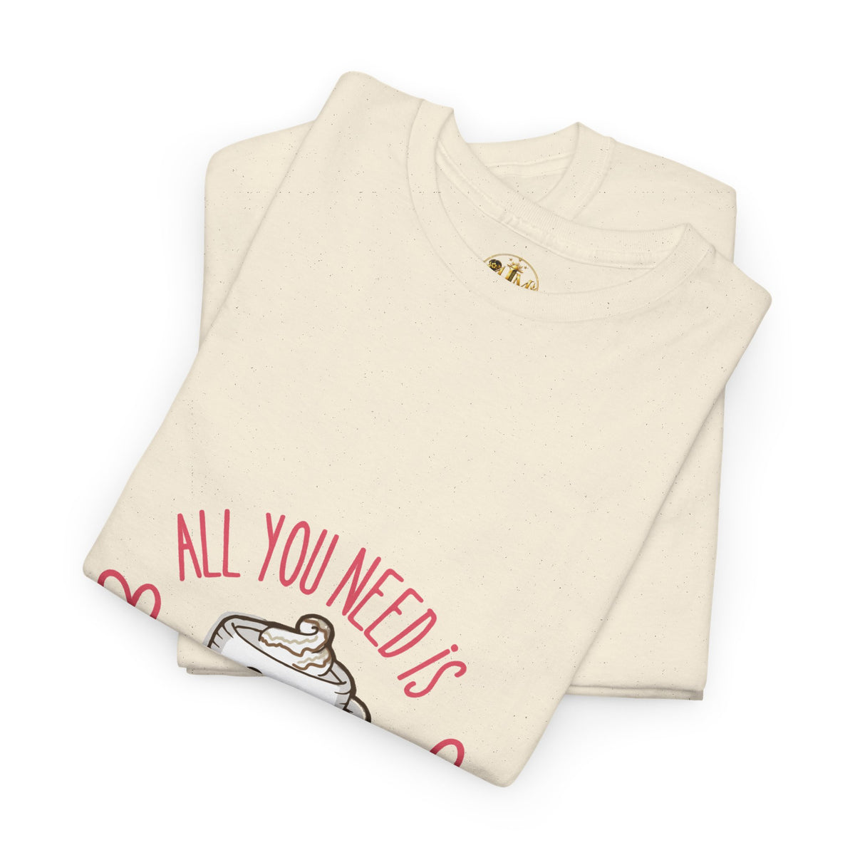 Coffee T-Shirt — "All You Need Is A Cup Of Coffee" Cute Kawaii Mug Tee