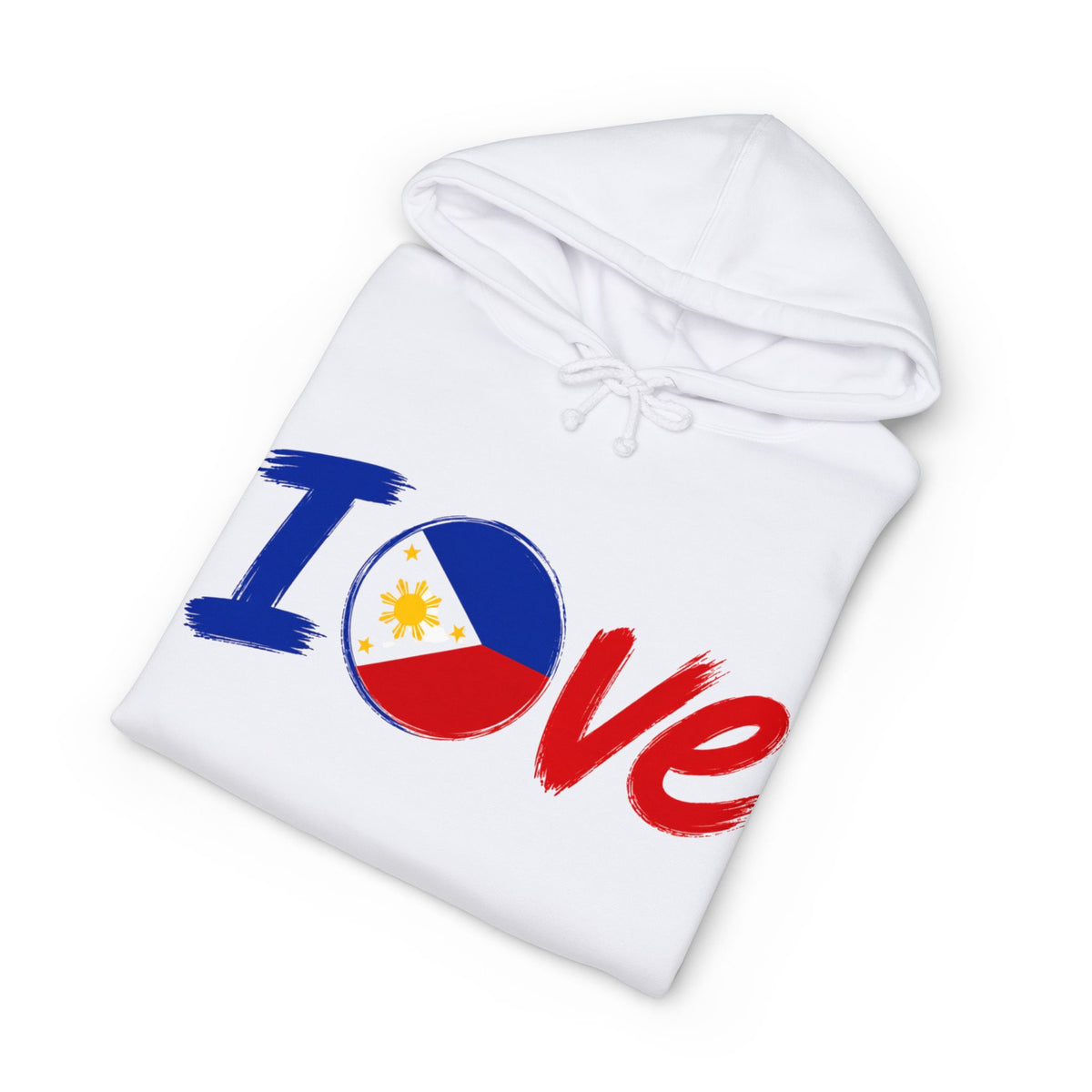 I Love Philippines Hoodie — Filipino Flag Heart Design