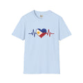 Philippine Heartbeat T-Shirt — Filipino Flag Heart ECG Design