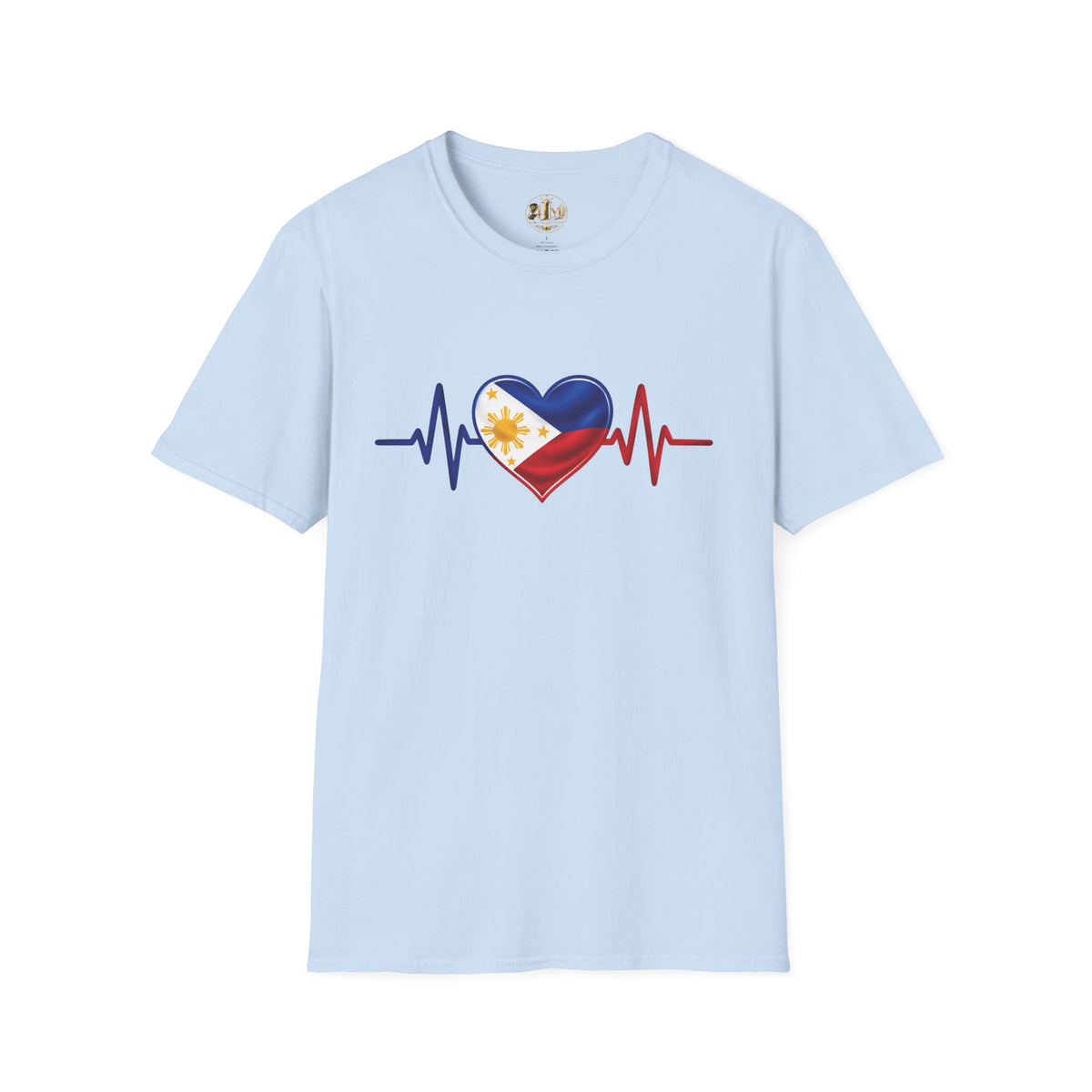 Philippine Heartbeat T-Shirt — Filipino Flag Heart ECG Design