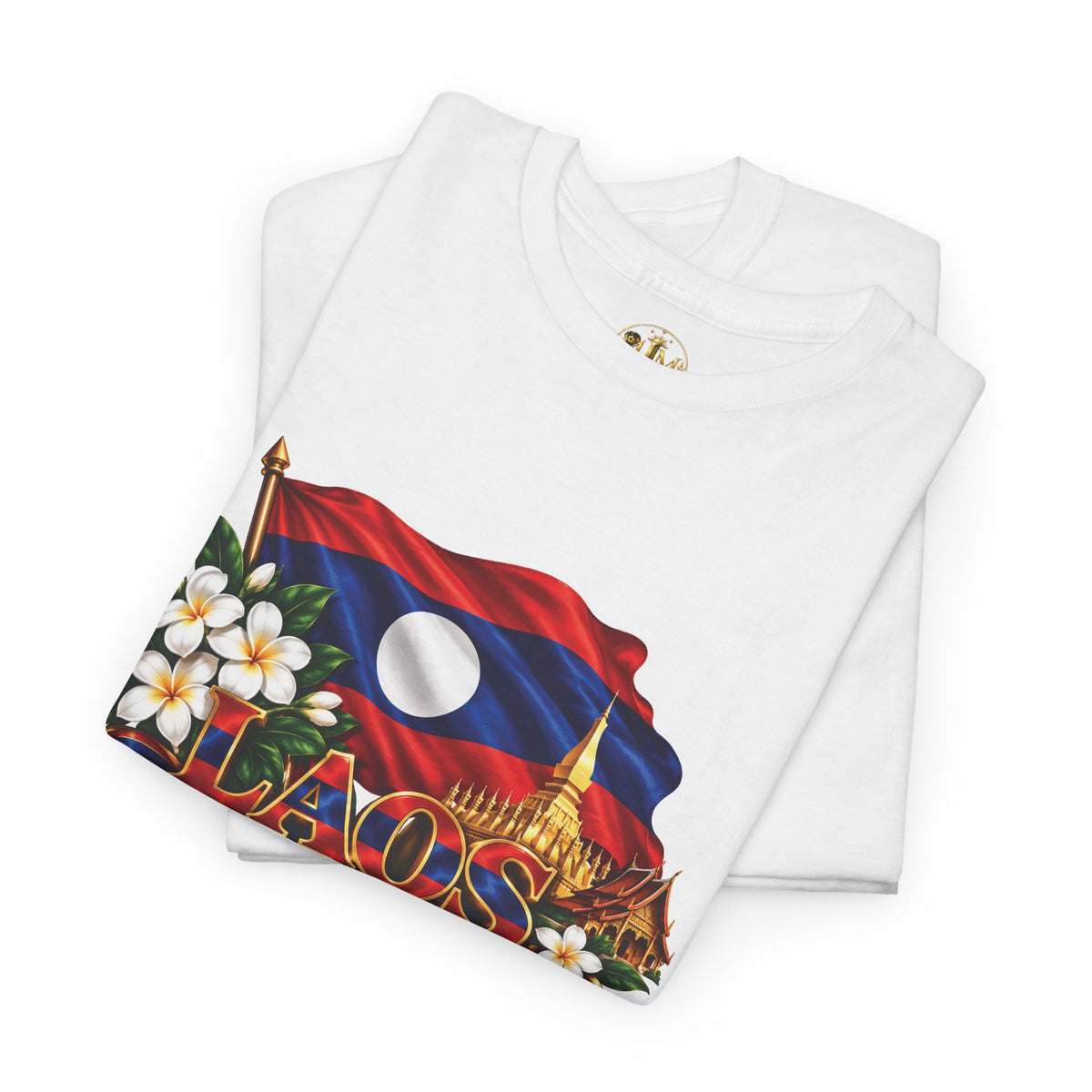 Laos Flag T-Shirt — Laos Floral Patriotic Tee