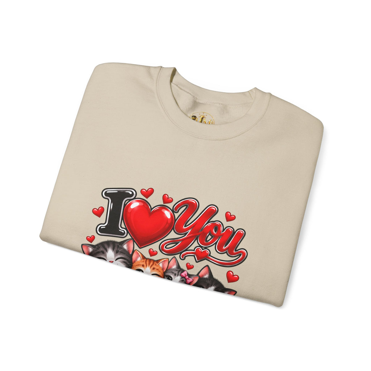 I Love You Kittens Sweatshirt - Cute Cat Crewneck for Cat Lovers, Valentine’s Gift