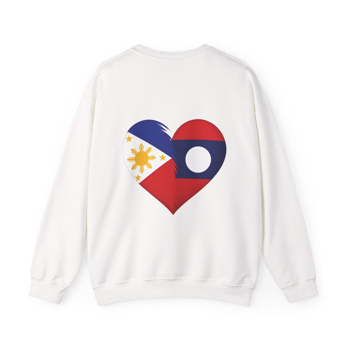 Philippines Heartbeat Crewneck Sweatshirt – Filipino Flag Heart Design