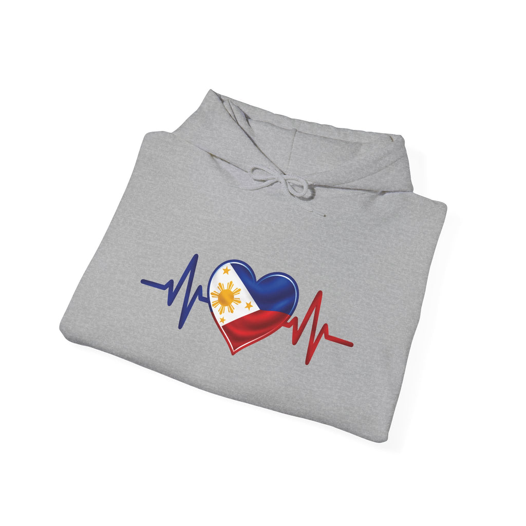 Philippine Heartbeat Flag Hoodie — Filipino Pride Pullover