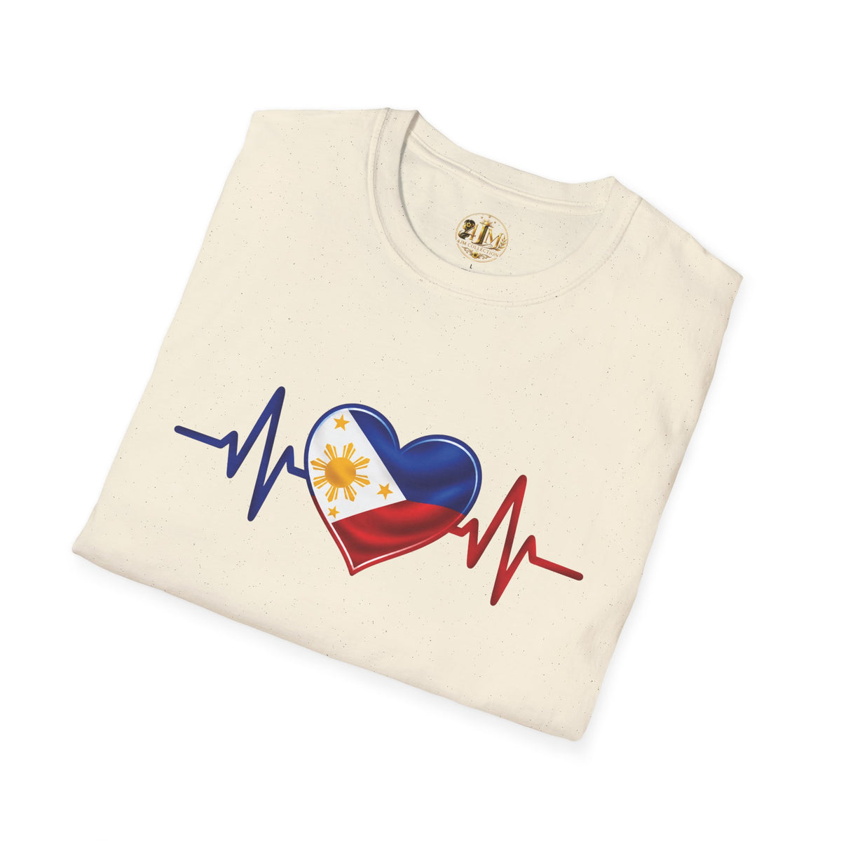 Philippine Heartbeat T-Shirt — Filipino Flag Heart ECG Design