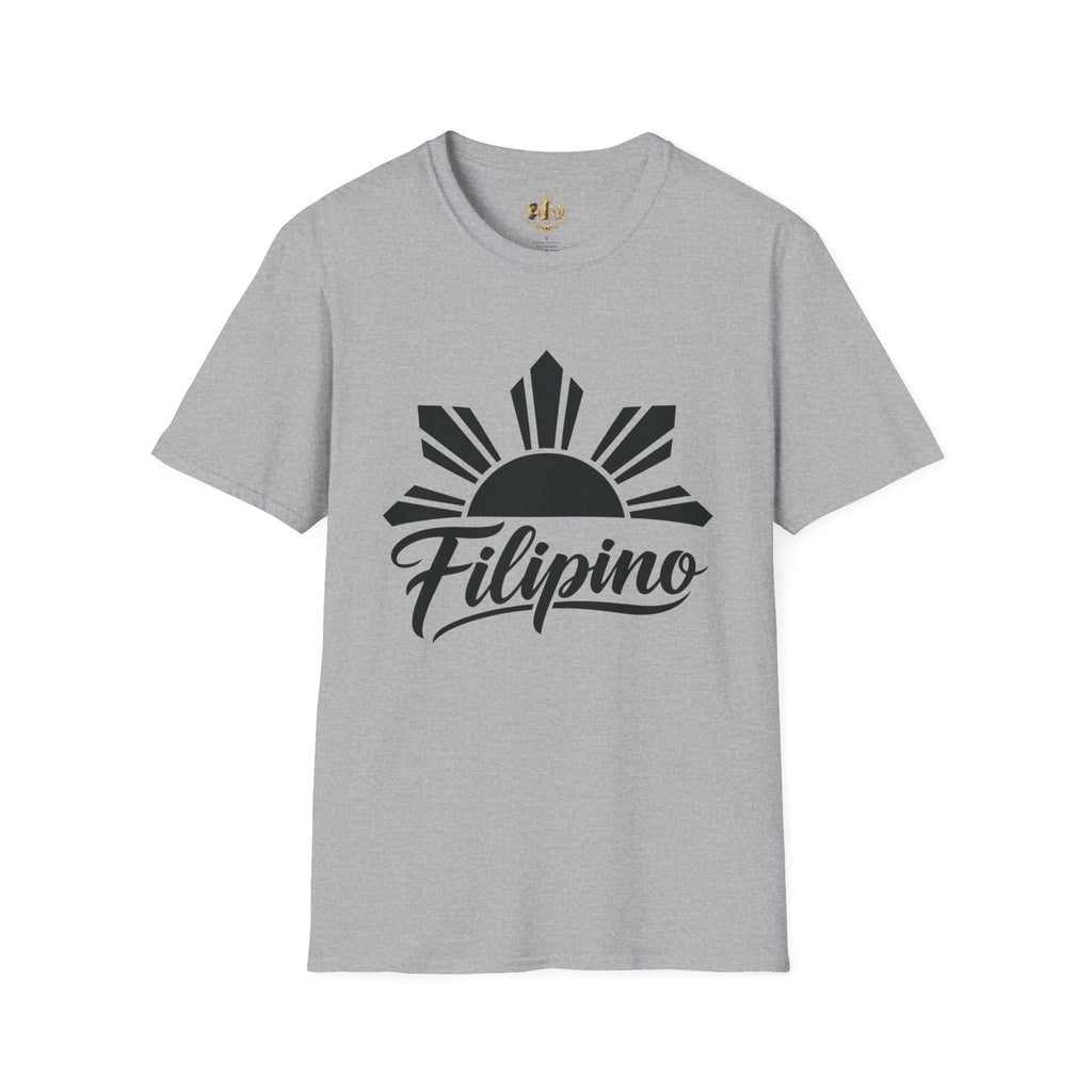 Filipino Sun Script T‑Shirt — Heritage Pride Graphic Tee