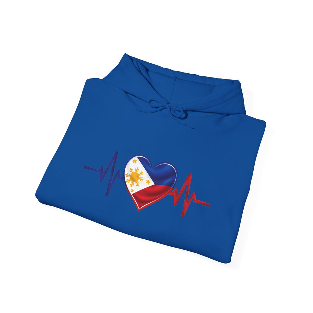 Philippine Heartbeat Flag Hoodie — Filipino Pride Pullover