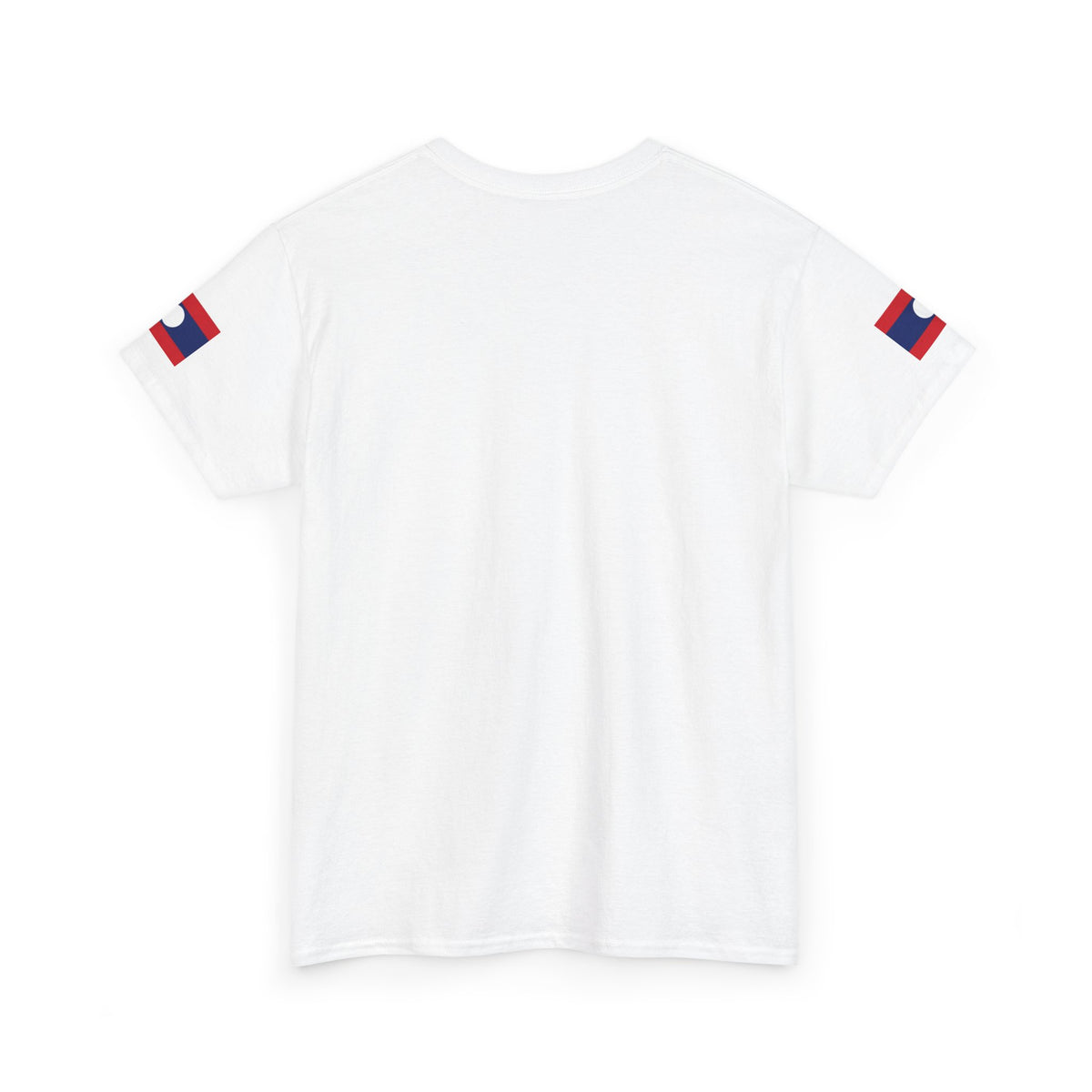 Laos Pride T‑Shirt — Traditional Lao Woman Illustration with Flag & Cultural Icons