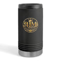 Slim Beverage Holder — Elegant Gold '4JM Collection' Logo Slim Can Cooler