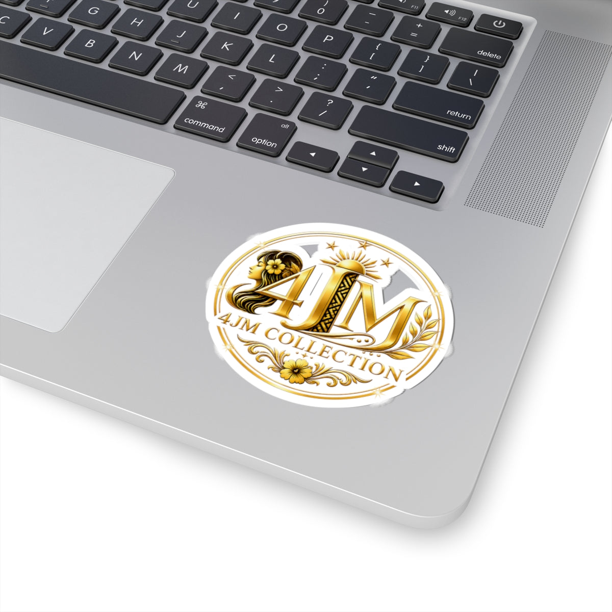 Gold J4M Collection Logo Sticker — Kiss-Cut Premium Logo Decal