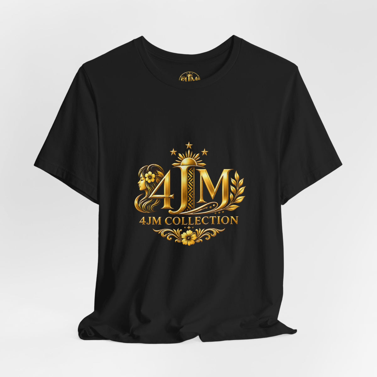 Gold Floral Monogram Tee — J4M Collection Logo T-Shirt