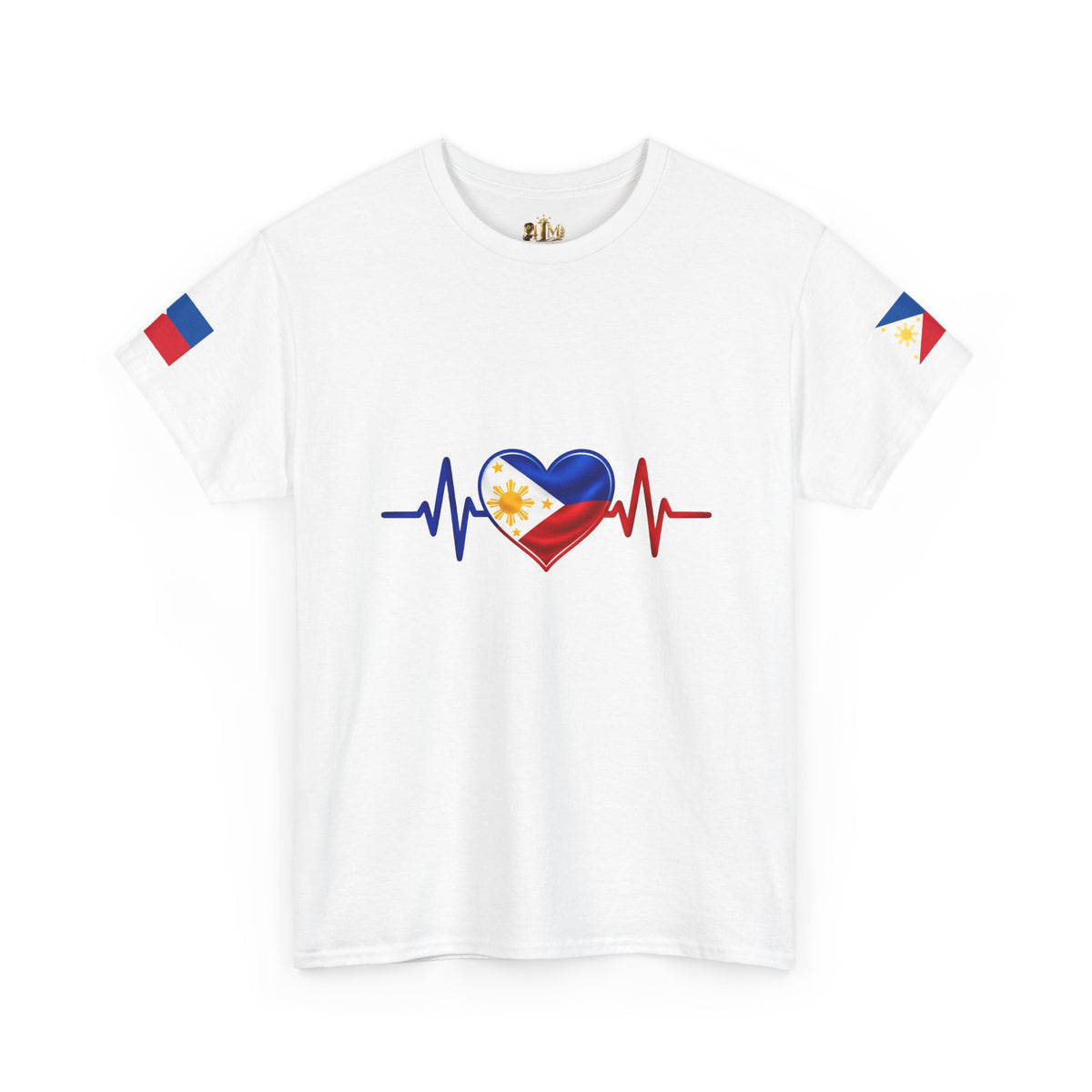 Philippines Heartbeat T-Shirt — Filipino Flag Love Tee