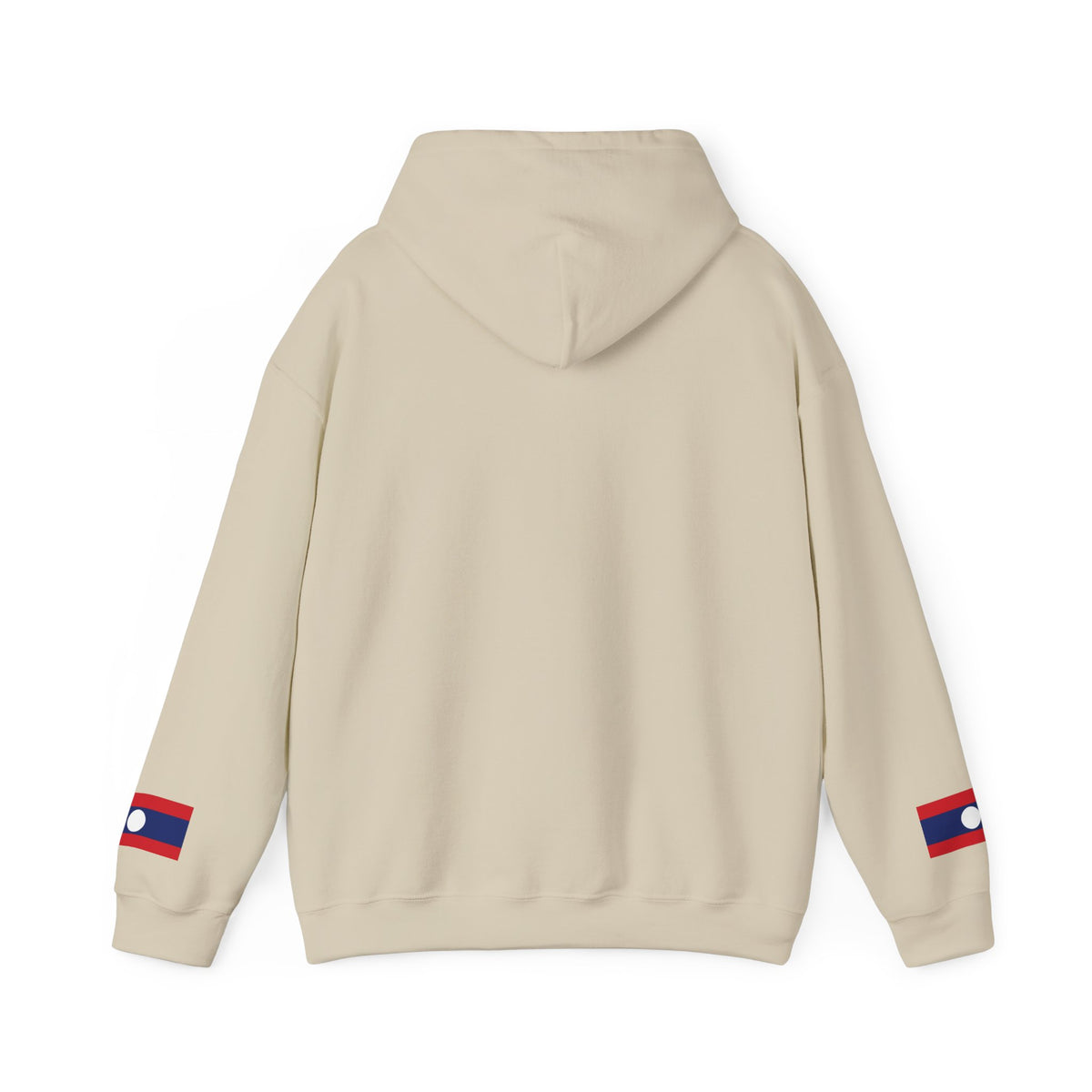 Laos Heartbeat Hoodie — Laos Flag Heart with EKG Design