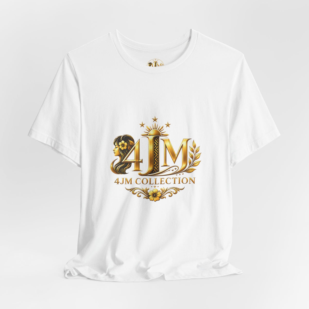 Gold Floral Monogram Tee — J4M Collection Logo T-Shirt