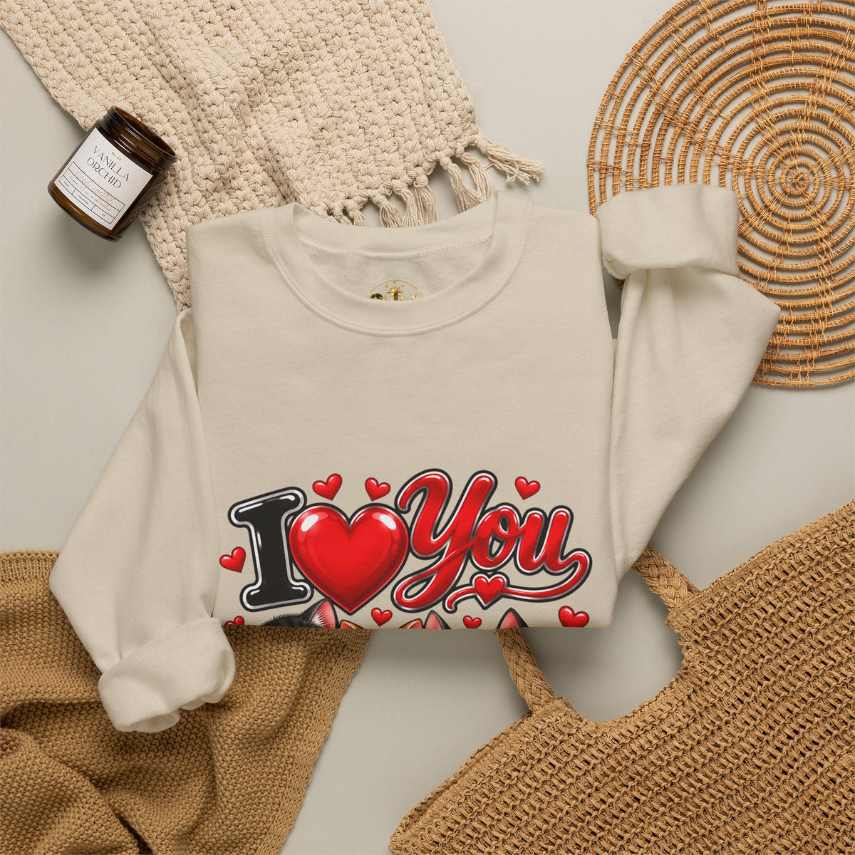 I Love You Kittens Sweatshirt - Cute Cat Crewneck for Cat Lovers, Valentine’s Gift