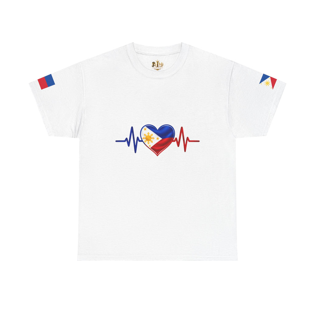 Philippines Heartbeat T-Shirt — Filipino Flag Love Tee