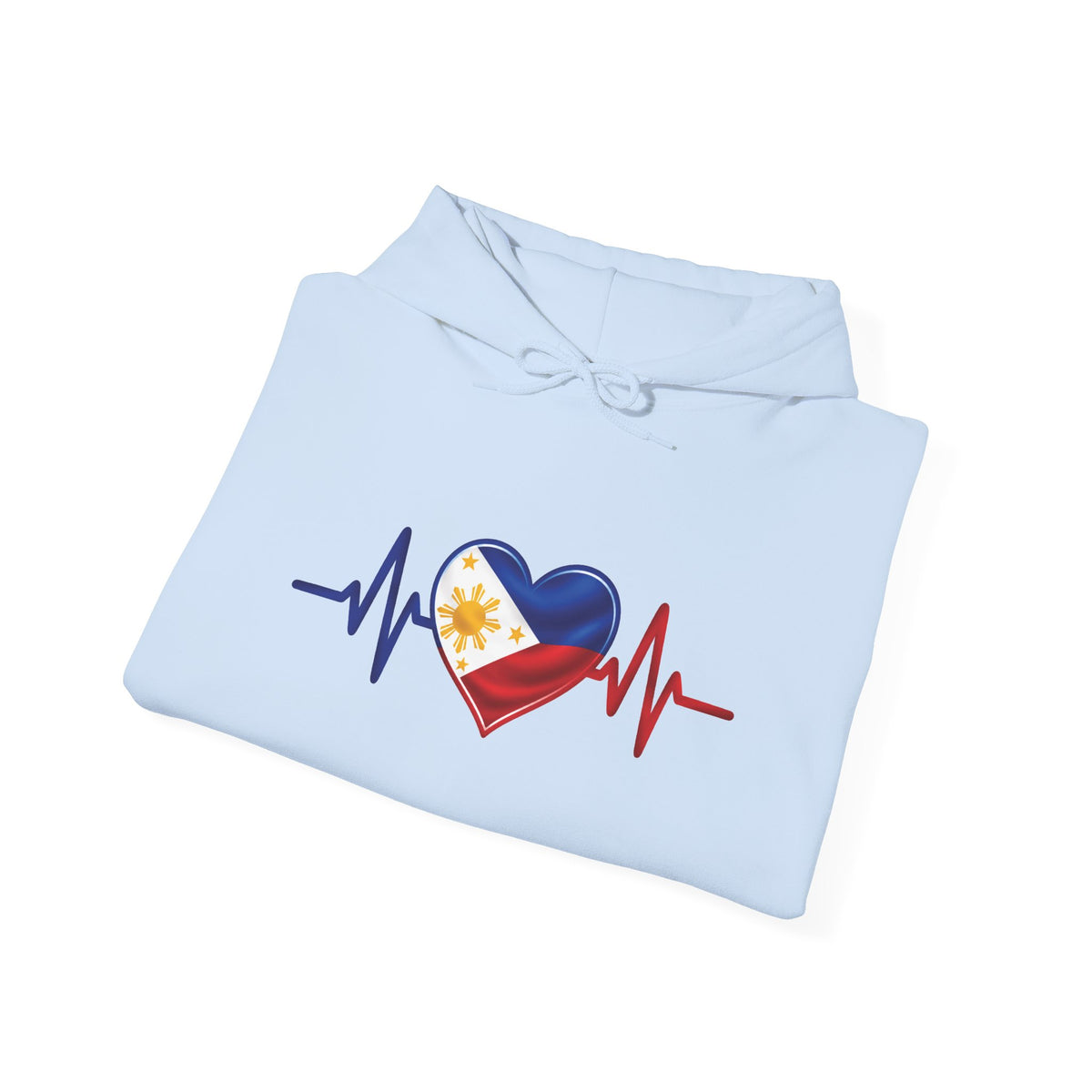 Philippine Heartbeat Flag Hoodie — Filipino Pride Pullover