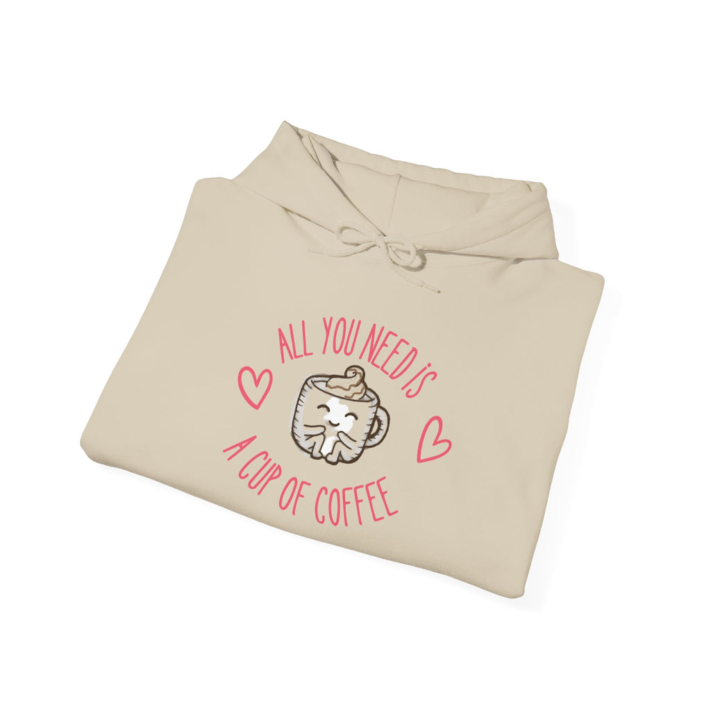 Hoodie — Cute Kawaii Mug "I Love My Coffee" Graphic