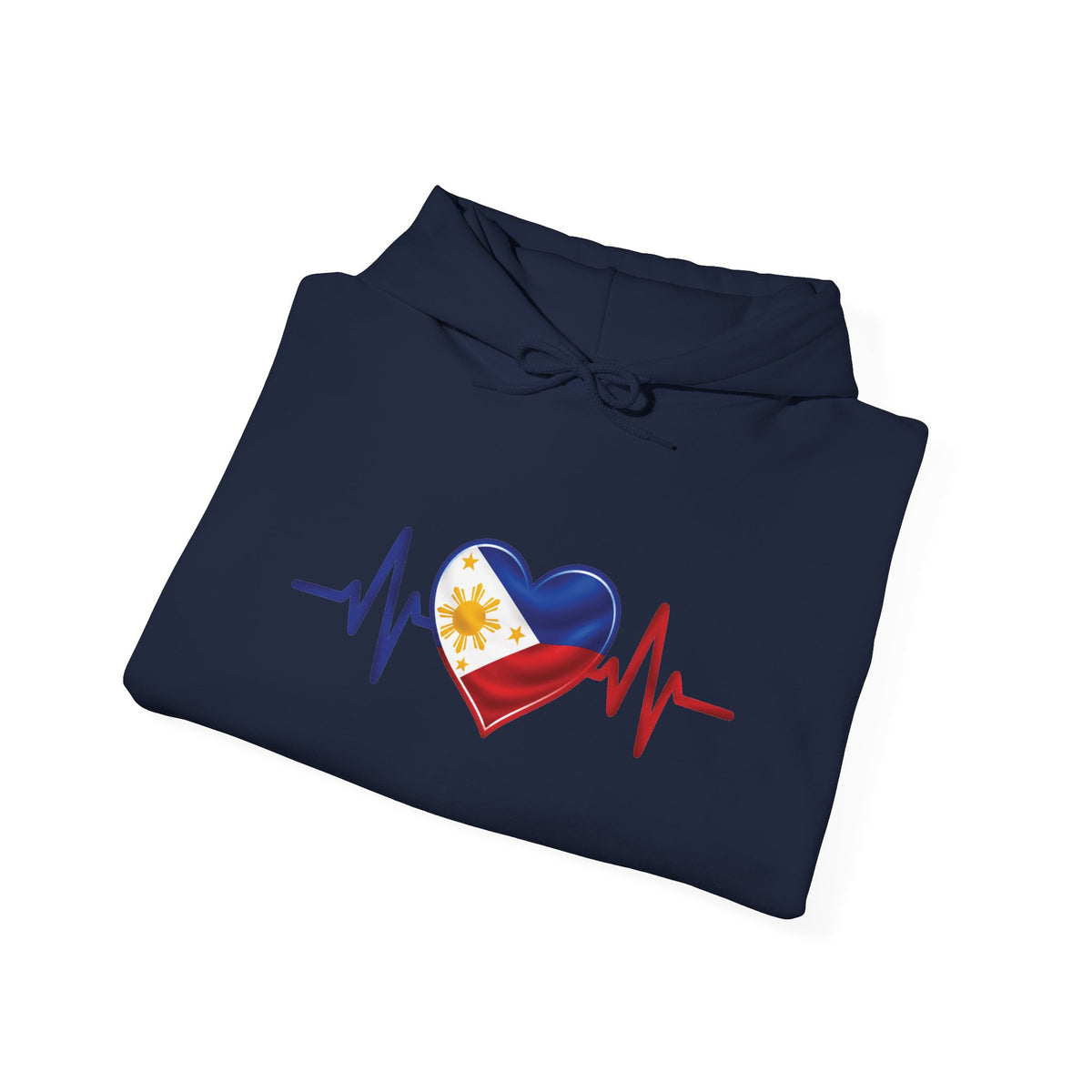 Philippine Heartbeat Flag Hoodie — Filipino Pride Pullover