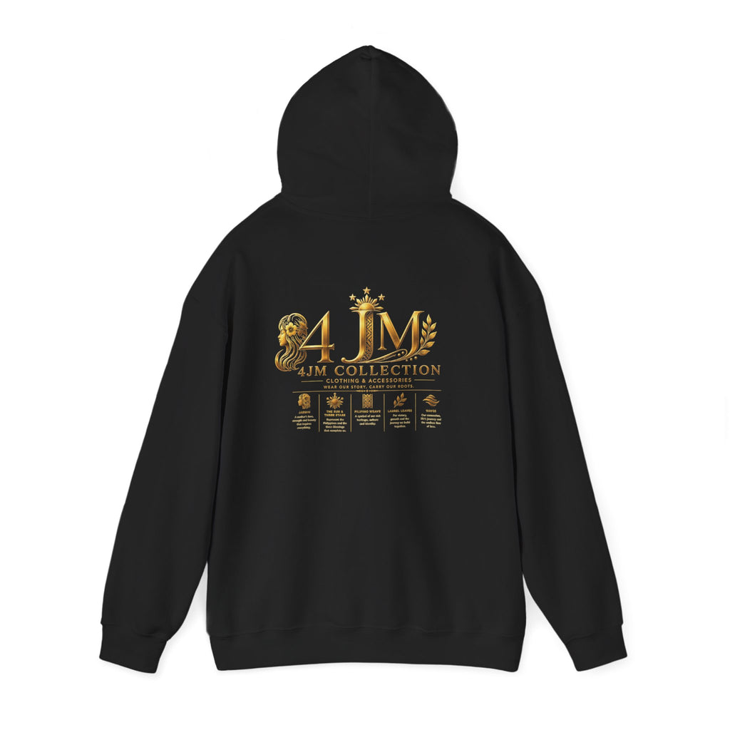 Gold Emblem Hoodie — AJM Collection Logo Pullover